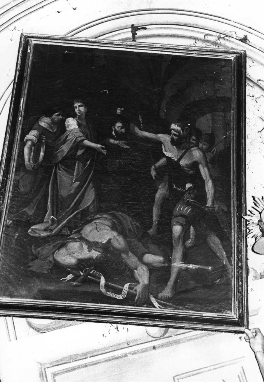 decapitazione di San Giovanni Battista (dipinto, opera isolata) di Castiglione Giovanni Benedetto detto Grechetto (maniera) (seconda metà sec. XVII)