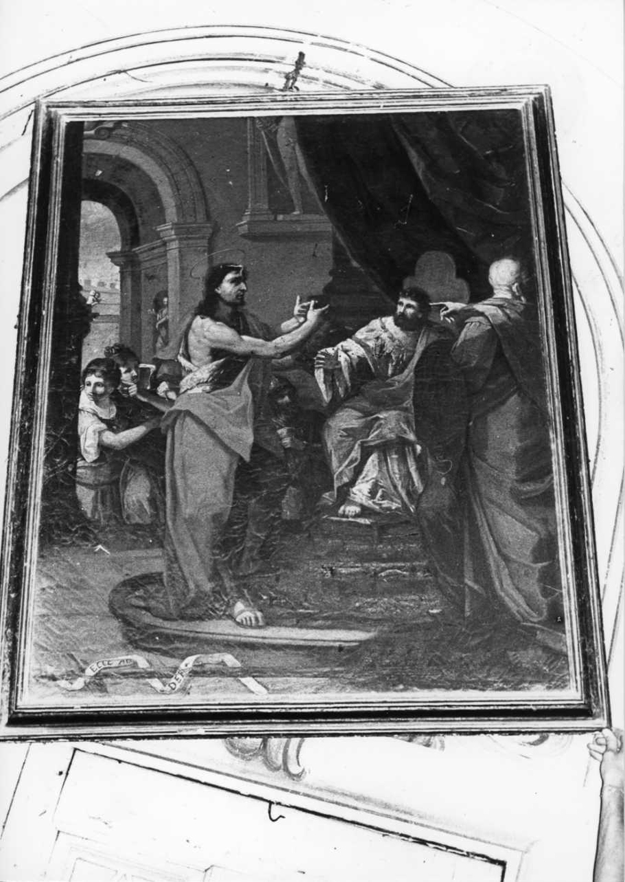 San Giovanni Battista ammonisce Erode ed Erodiade (dipinto, opera isolata) di Castiglione Giovanni Benedetto detto Grechetto (maniera) (seconda metà sec. XVII)