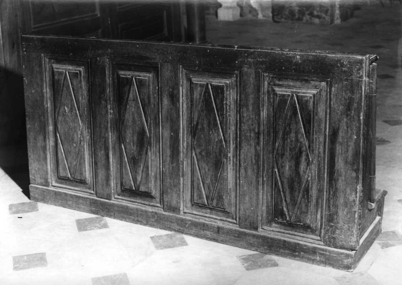 inginocchiatoio, opera isolata - bottega piemontese (sec. XVII, sec. XVIII)