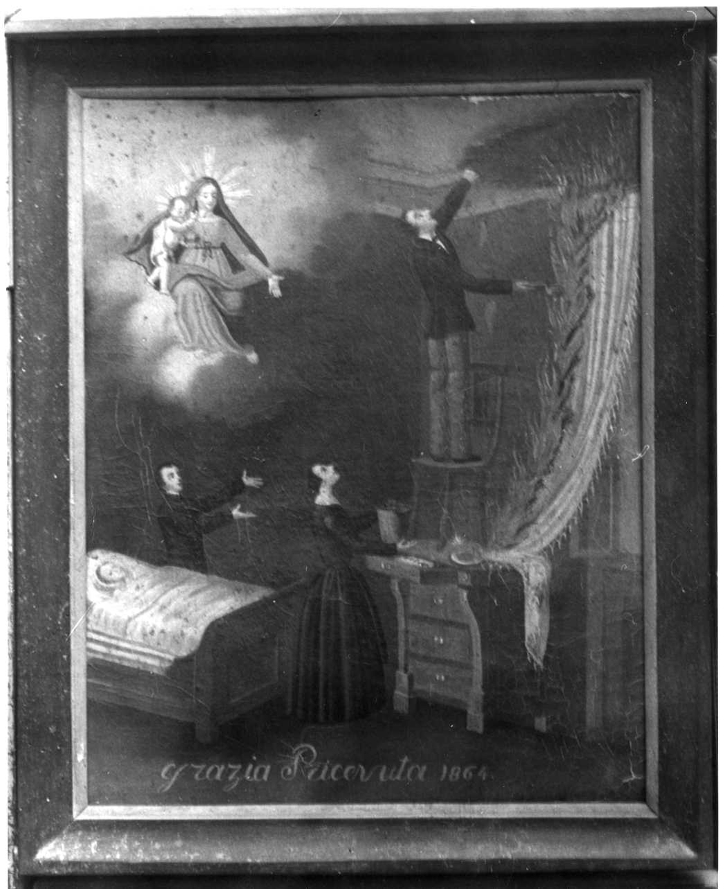 Intervento della Madonna per sventare un incidente (ex voto, opera isolata) - ambito piemontese (terzo quarto sec. XIX)