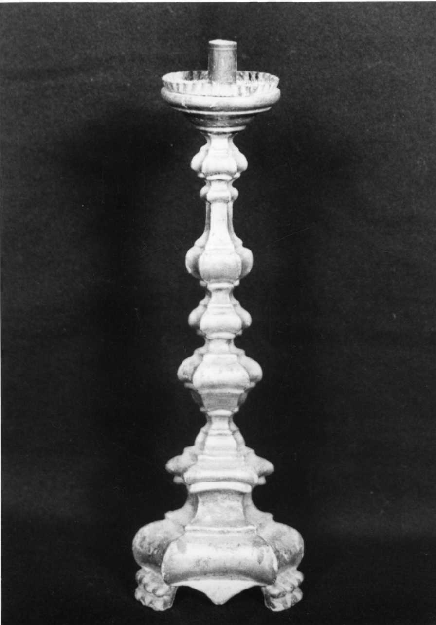 candeliere, serie - bottega piemontese (inizio sec. XVIII)
