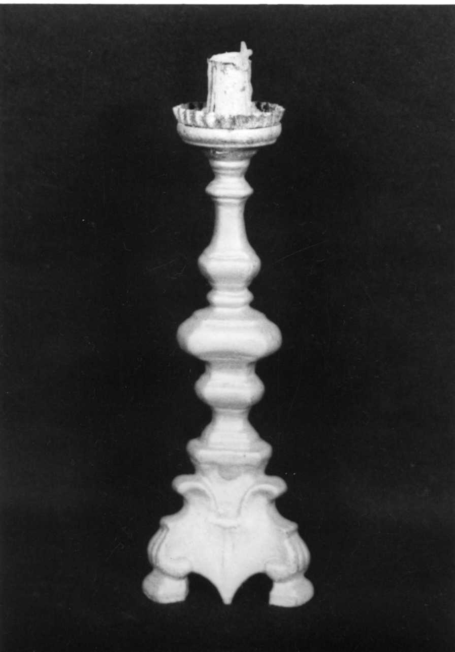 candeliere, serie - bottega piemontese (inizio sec. XVIII)
