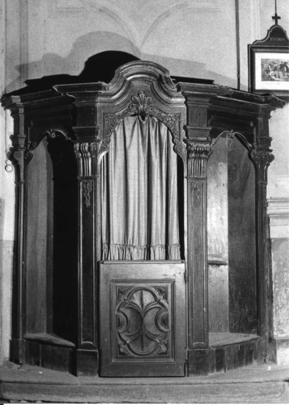 confessionale, opera isolata - bottega piemontese (sec. XVIII)