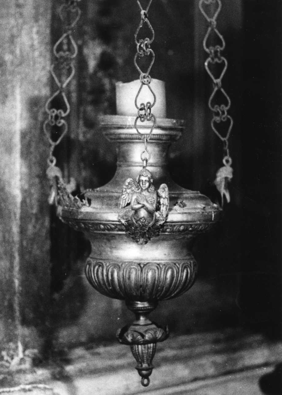 lampada pensile, opera isolata - bottega piemontese (fine sec. XIX)