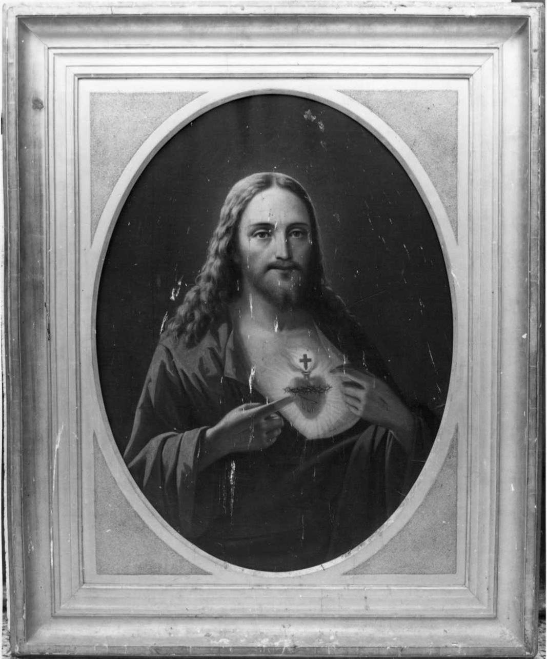 Sacro Cuore di Gesù (dipinto, opera isolata) - ambito piemontese (ultimo quarto sec. XIX)