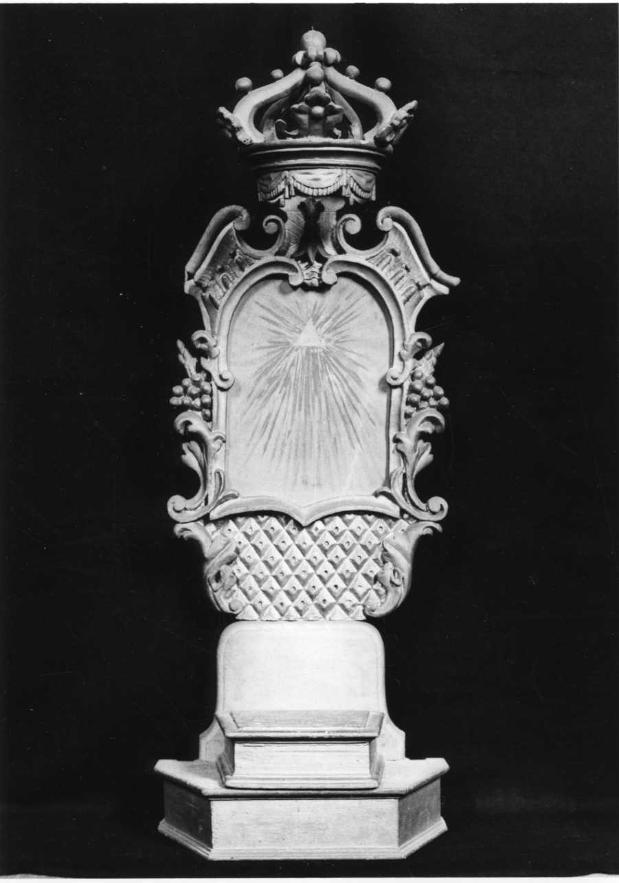 tronetto per esposizione eucaristica, opera isolata - bottega piemontese (fine/inizio secc. XVIII/ XIX)