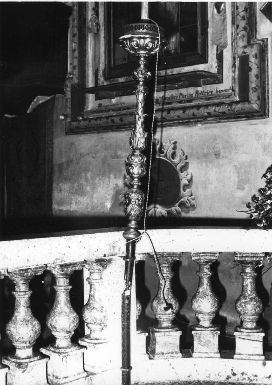 portacandelabro, serie di Emanuel - bottega piemontese (fine/inizio secc. XVIII/ XIX)