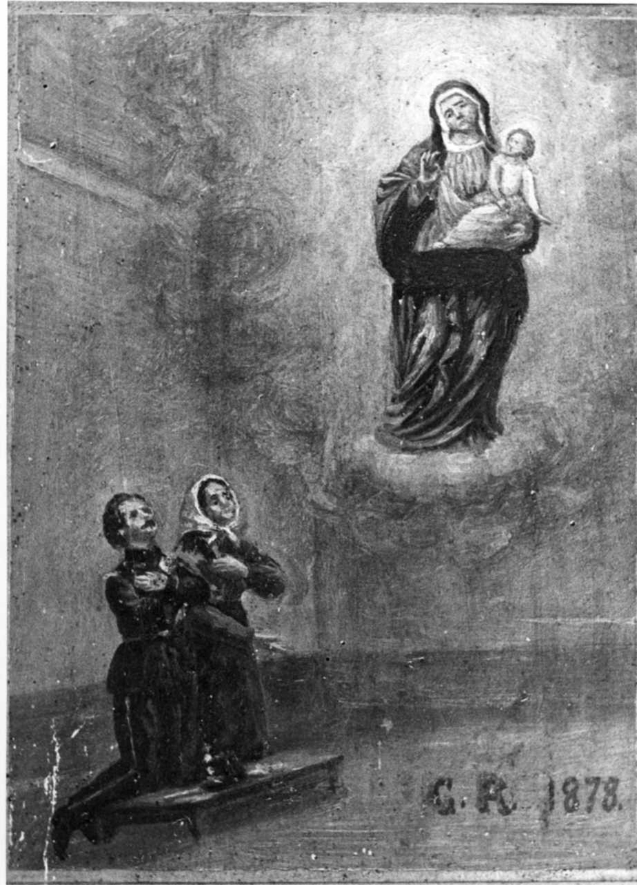 Intervento della Madonna per salvare dalla guerra (ex voto, opera isolata) - ambito piemontese (ultimo quarto sec. XIX)