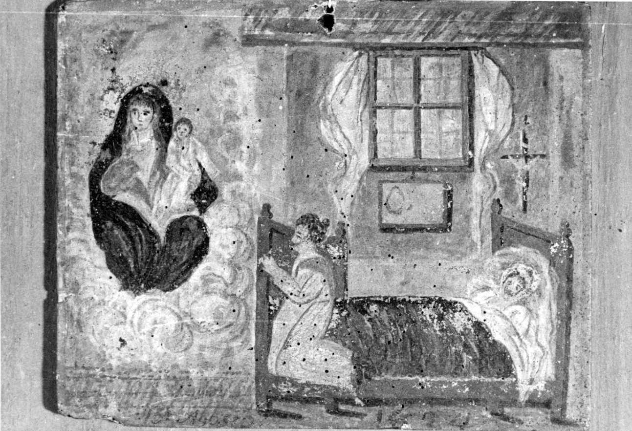 Intervento della Madonna per guarigione (ex voto, opera isolata) - ambito piemontese (primo quarto sec. XIX)