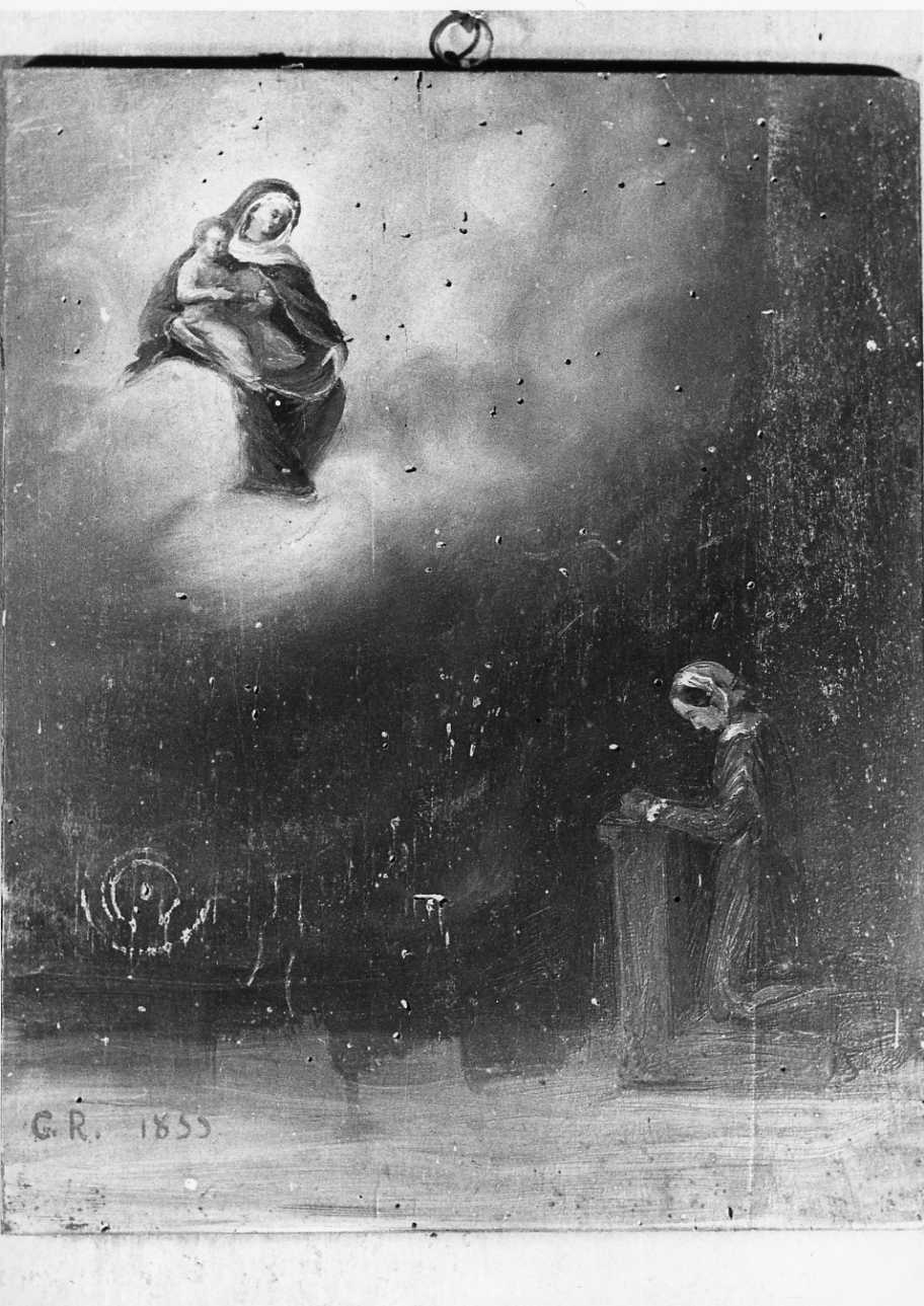 Intervento della Madonna (ex voto, opera isolata) di Bellisio Bartolomeo (maniera) (metà sec. XIX)