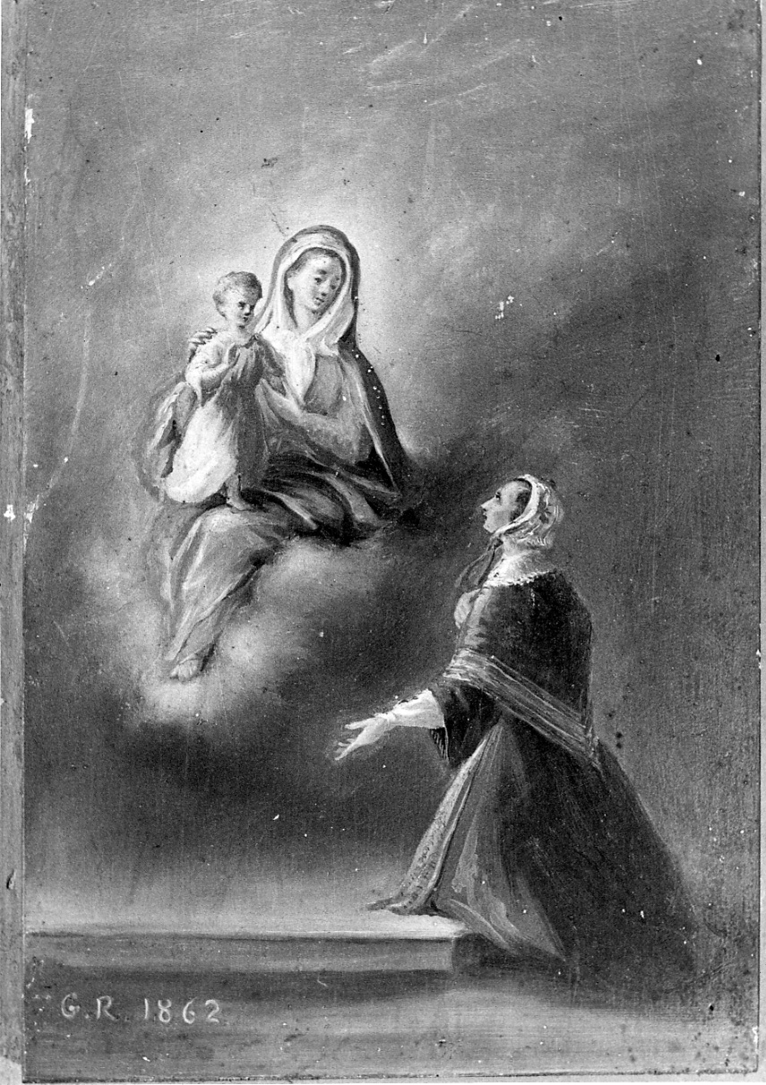 Intervento della Madonna (ex voto, opera isolata) - ambito piemontese (terzo quarto sec. XIX)