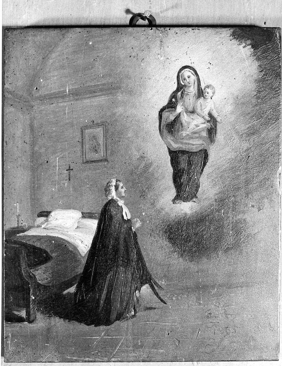 Intervento della Madonna per guarigione (ex voto, opera isolata) - ambito piemontese (terzo quarto sec. XIX)