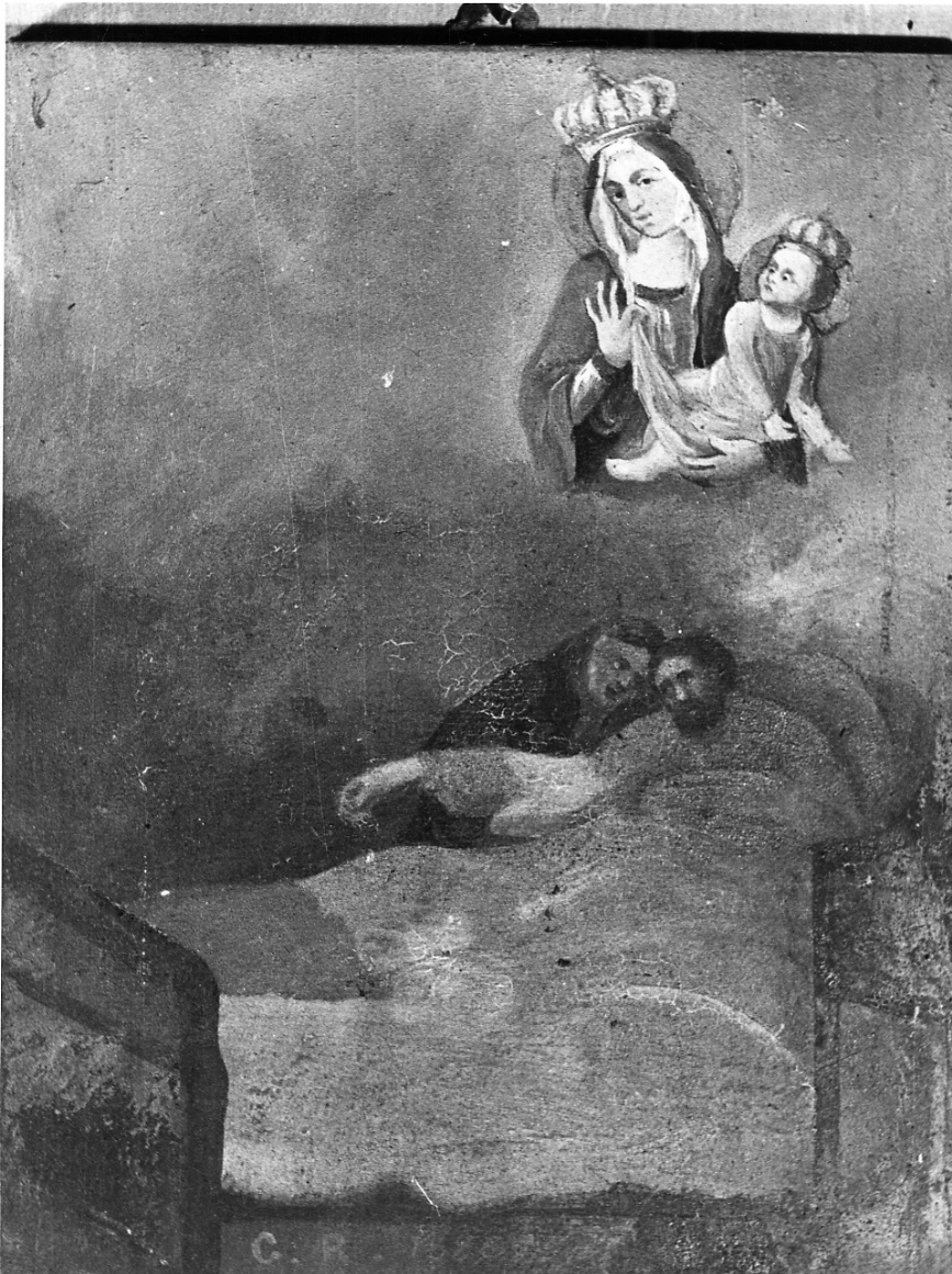 Intervento della Madonna per guarigione (ex voto, opera isolata) - ambito piemontese (ultimo quarto sec. XIX)