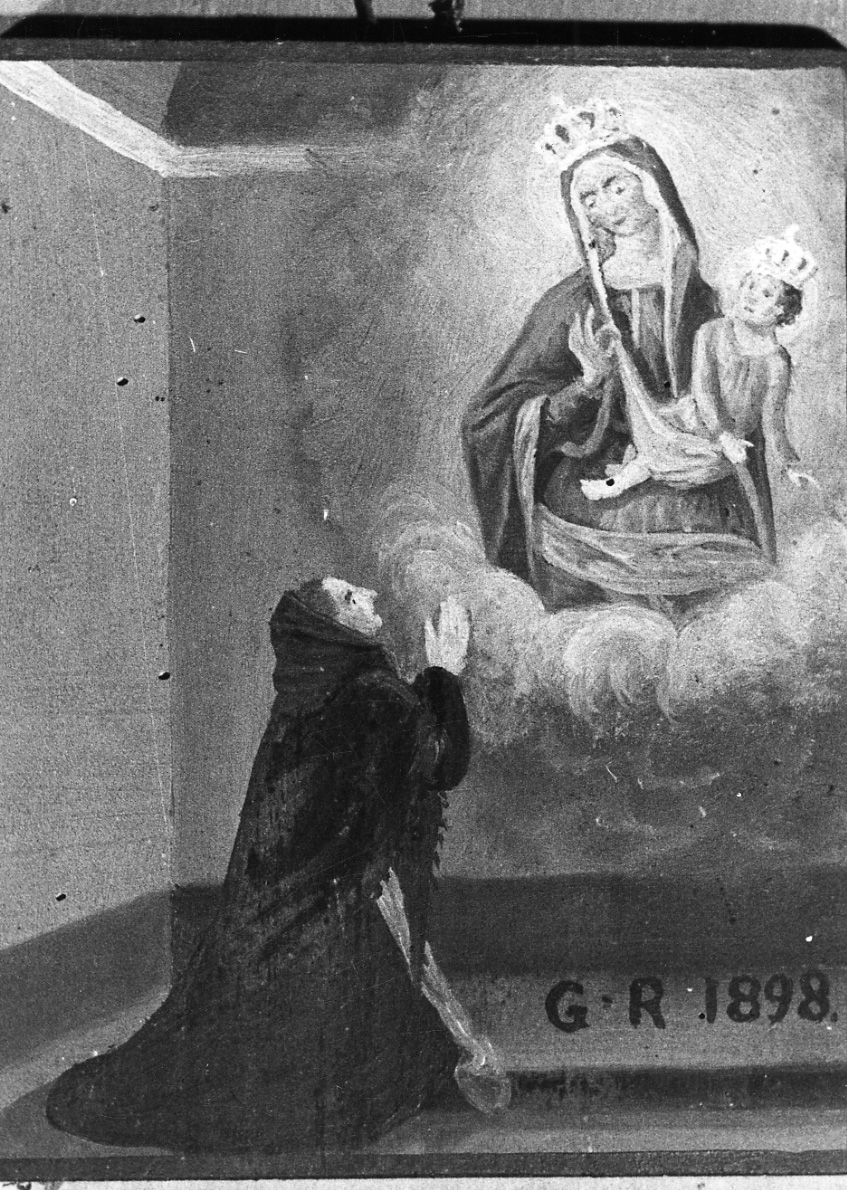 Intervento della Madonna (ex voto, opera isolata) di Barbero (maniera) (fine sec. XIX)