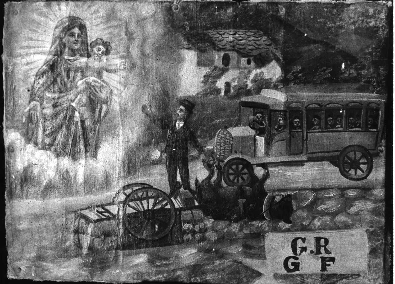 Intervento della Madonna per guarigione (ex voto, opera isolata) - ambito piemontese (sec. XX)