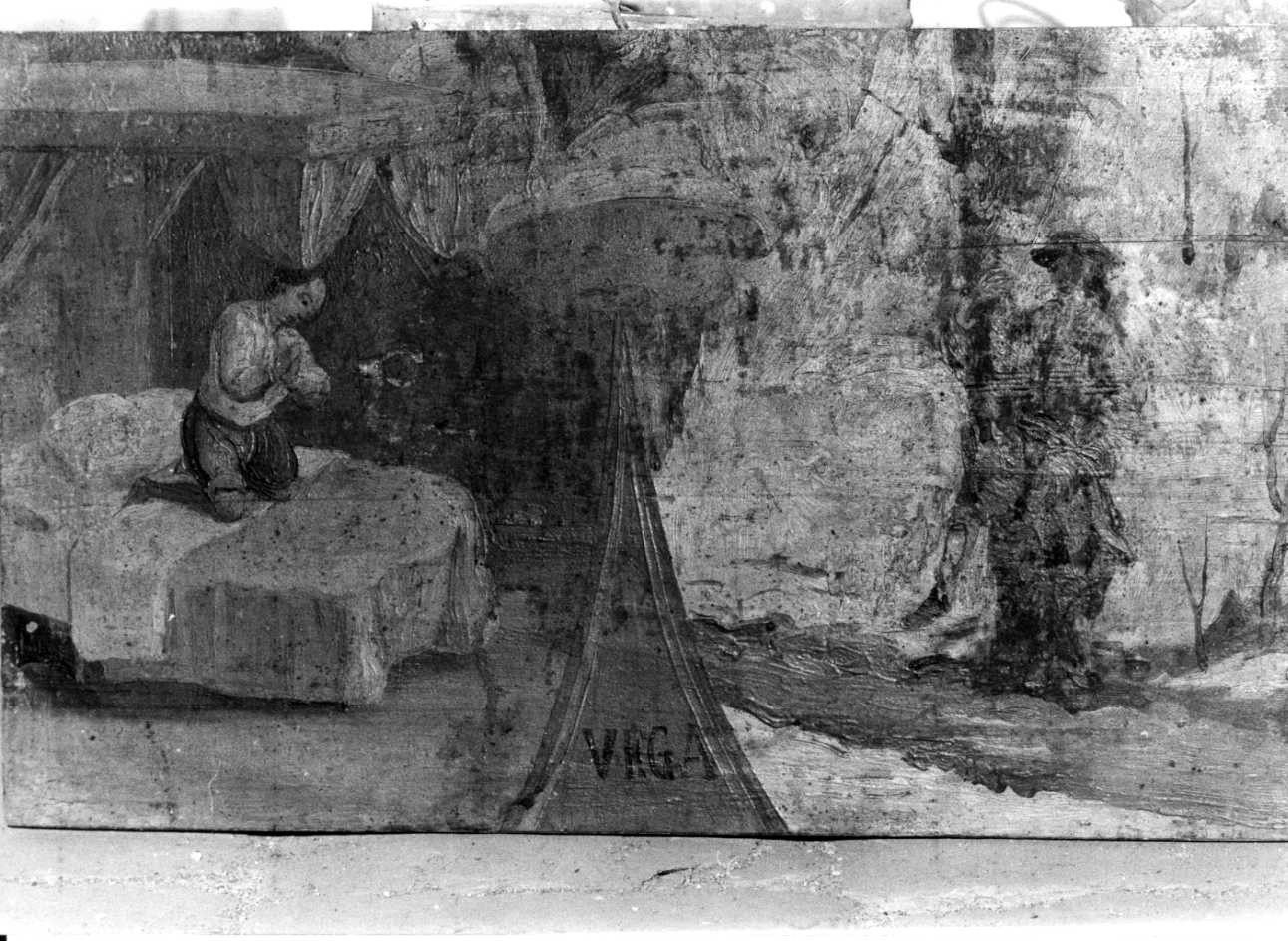 Intervento della Madonna Addolorata per sventare un incidente (ex voto, opera isolata) - ambito piemontese (sec. XVIII)