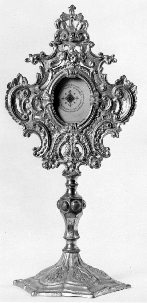 reliquiario - a ostensorio, opera isolata - ambito piemontese (seconda metà sec. XIX)