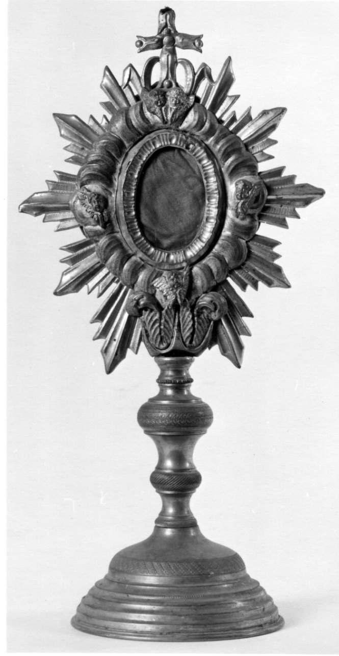 cherubini e motivi decorativi fitomorfi (reliquiario - a ostensorio, opera isolata) - ambito piemontese (seconda metà sec. XIX)