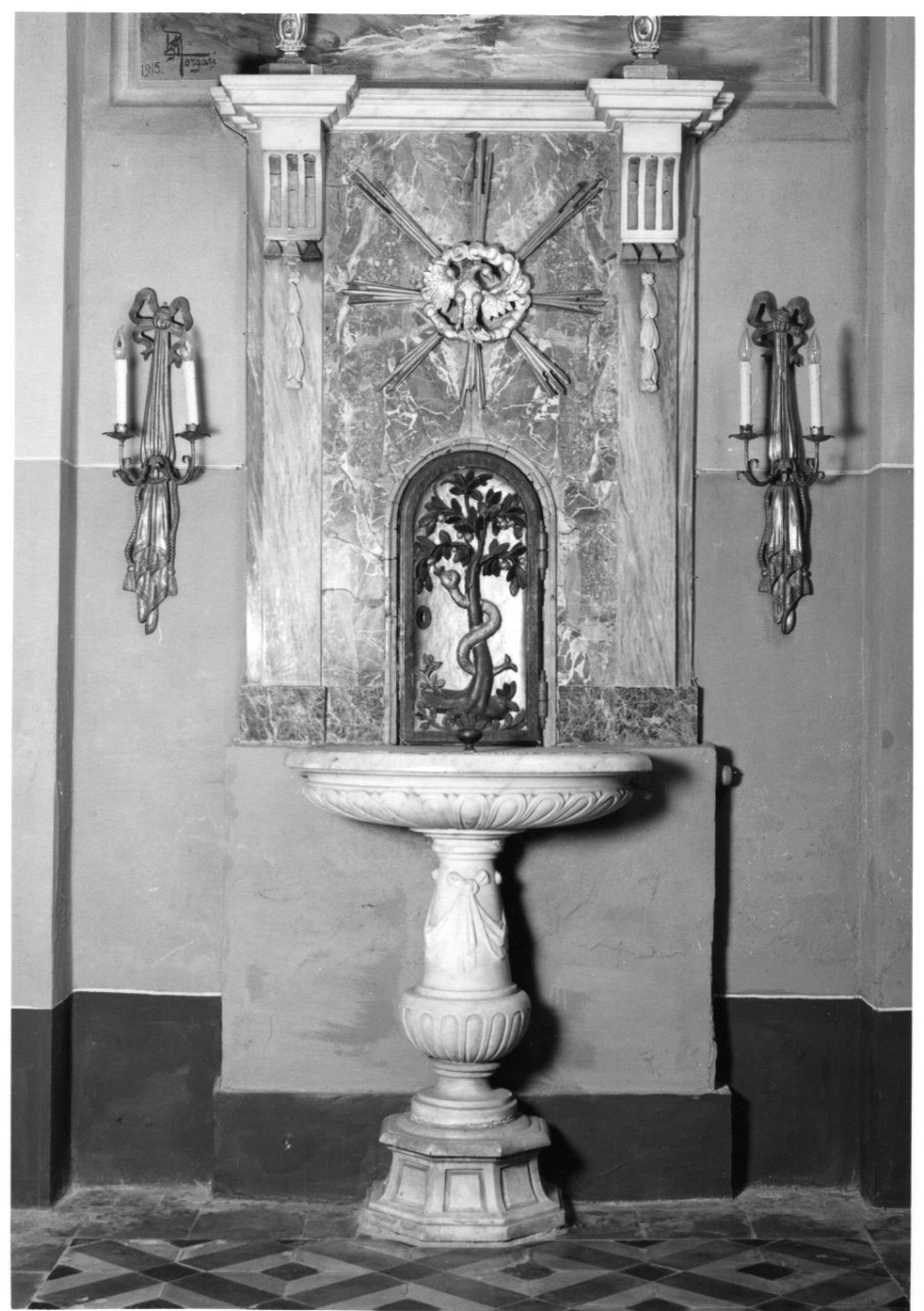 colomba dello Spirito Santo (fonte battesimale, opera isolata) - ambito astigiano (prima metà sec. XIX)