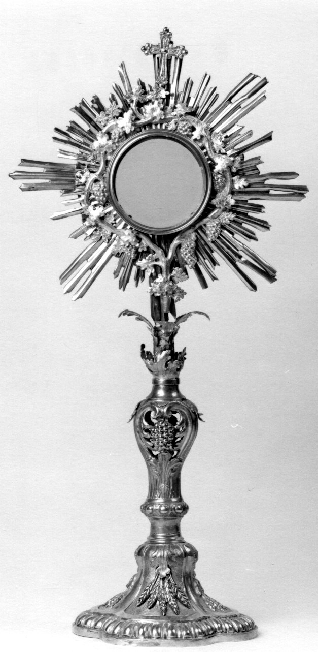 ostensorio, opera isolata - bottega piemontese (sec. XVIII)