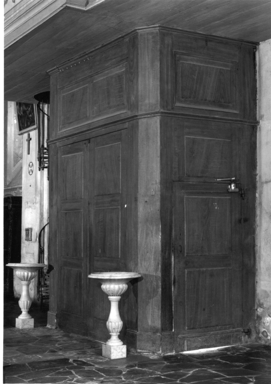 bussola d'ingresso, opera isolata - bottega piemontese (seconda metà sec. XVIII)