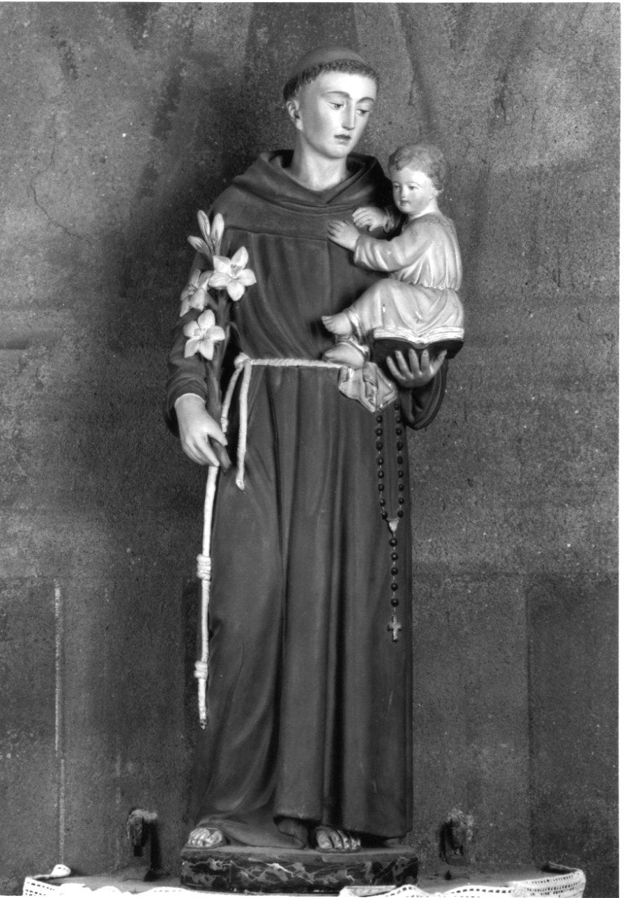 Sant'Antonio da Padova (statua, opera isolata) - bottega piemontese (fine sec. XIX)