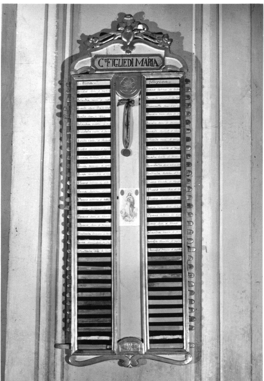 tabella di confraternita, opera isolata - bottega piemontese (seconda metà sec. XIX)