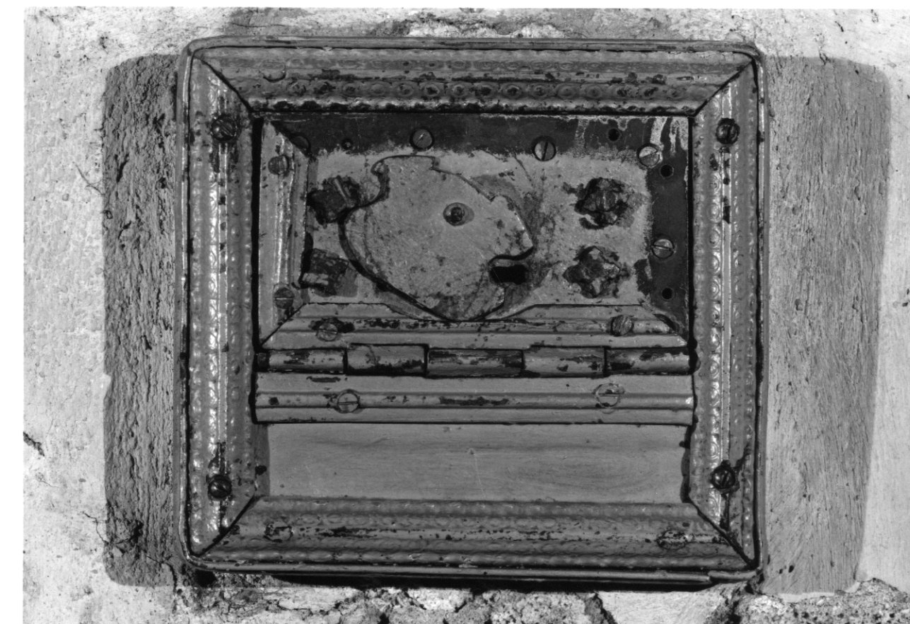 cassetta per elemosine, serie - bottega piemontese (ultimo quarto sec. XIX)