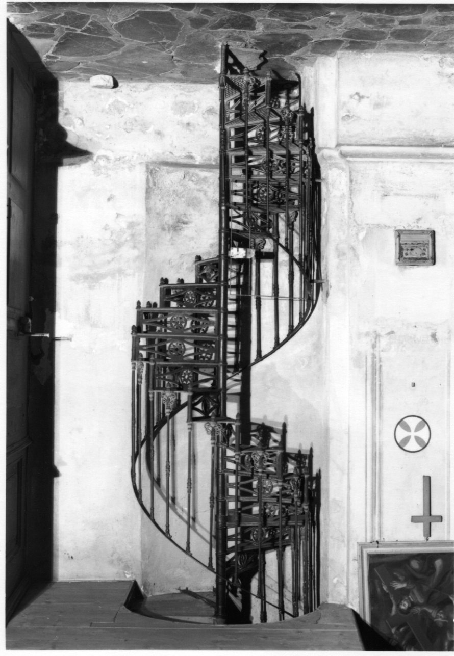 scala - a chiocciola, opera isolata di Lamberti Felice (sec. XIX)