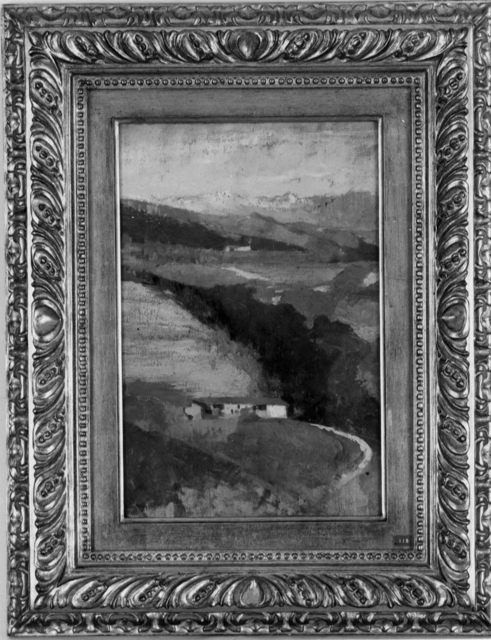 Paesaggio con calanco, paesaggio (dipinto, opera isolata) di Boccardo Federico (fine sec. XIX)