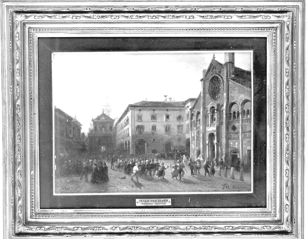 Modena Vecchia, veduta di Modena (dipinto, opera isolata) di Tetar van Elven Pierre Henry Théodore (sec. XIX)