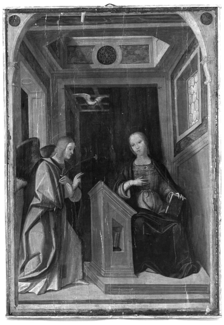 Annunciazione (dipinto, opera isolata) - ambito spagnolo (sec. XVI)