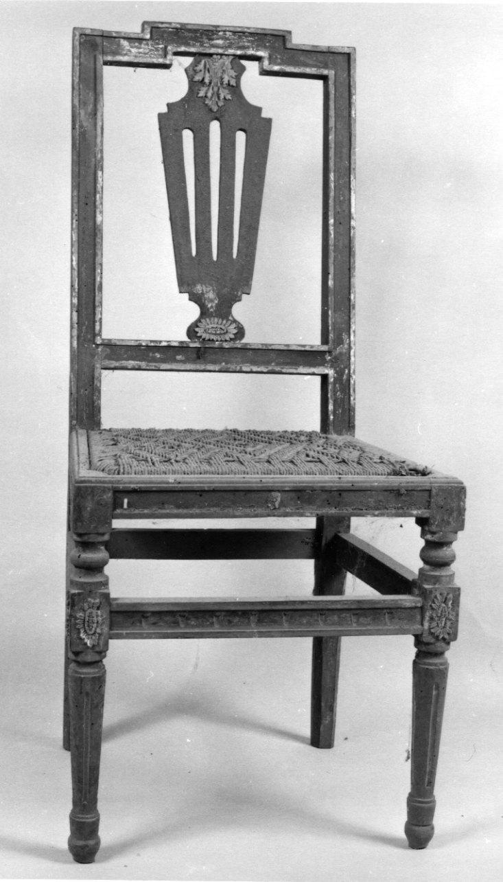 sedia, serie - bottega piemontese (fine sec. XVIII)