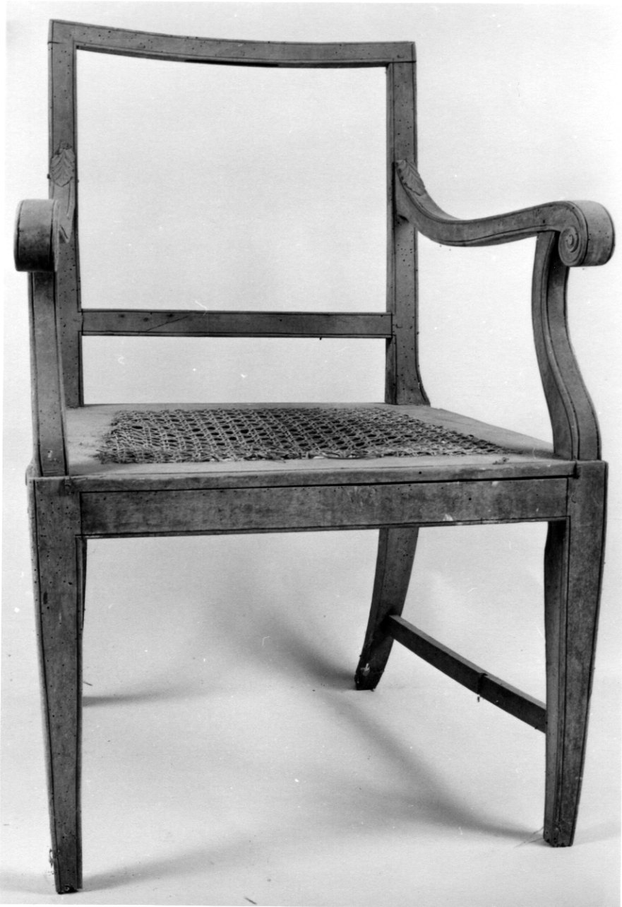 poltrona, opera isolata - bottega piemontese (ultimo quarto sec. XVIII)