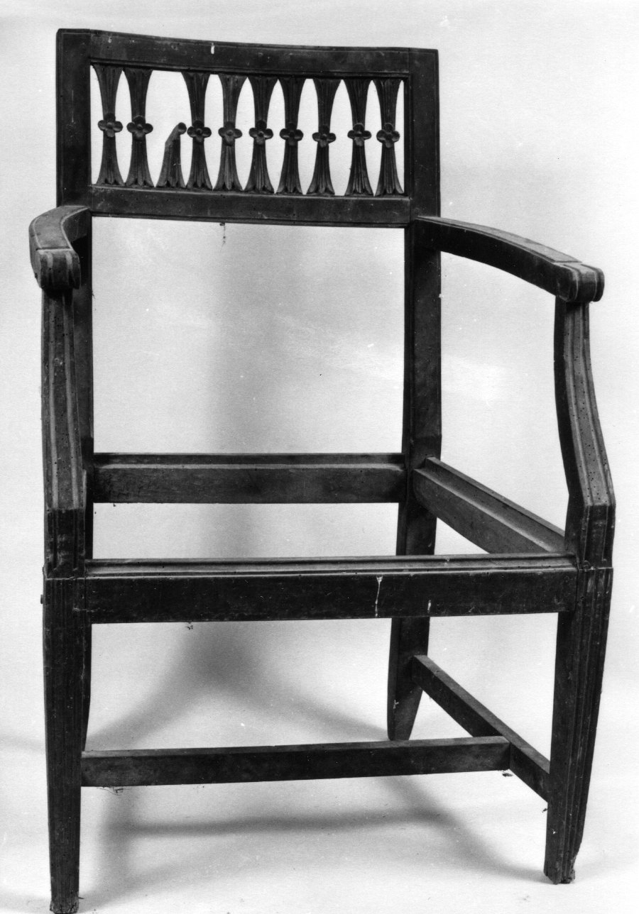 poltrona, opera isolata - bottega piemontese (fine sec. XVIII)
