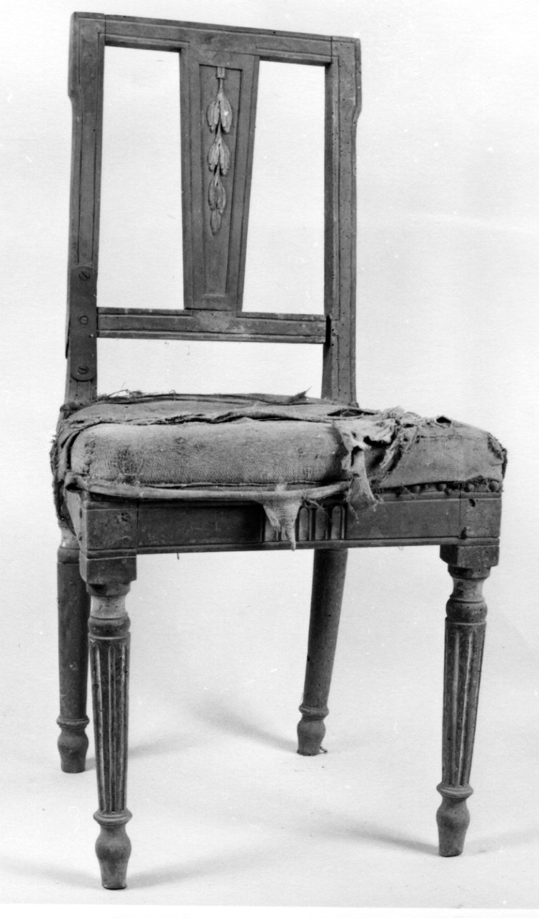 sedia, serie - bottega piemontese (ultimo quarto sec. XVIII)