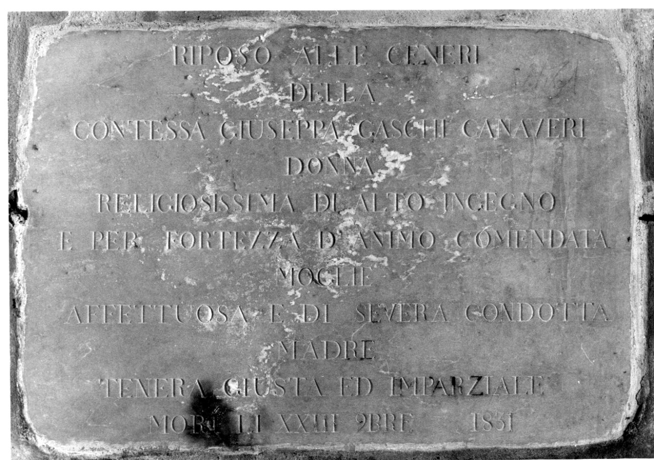 lapide tombale, opera isolata - bottega piemontese (sec. XIX)