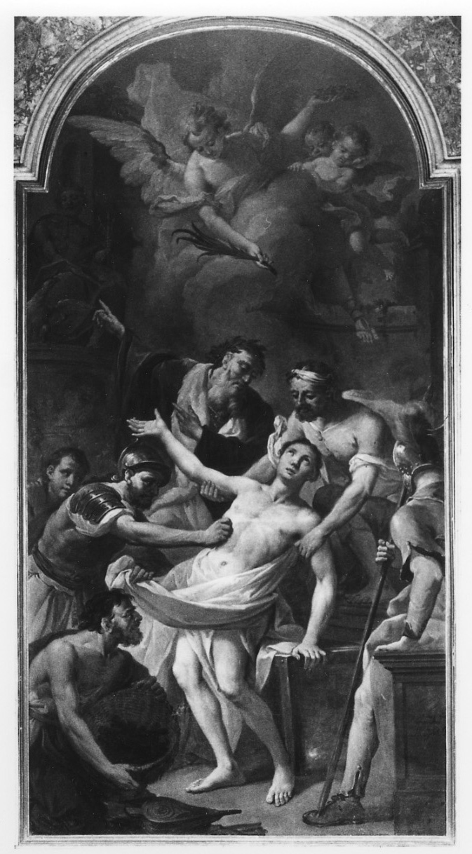 martirio di San Lorenzo (dipinto, opera isolata) di Mayerle Francesco Antonio (metà sec. XVIII)