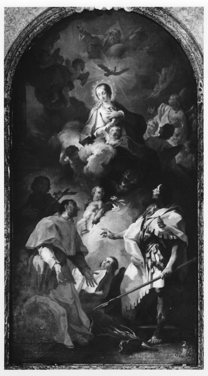 Immacolata Concezione, San Carlo Borromeo e San Felice (dipinto, opera isolata) di Bortoloni Mattia (sec. XVIII)