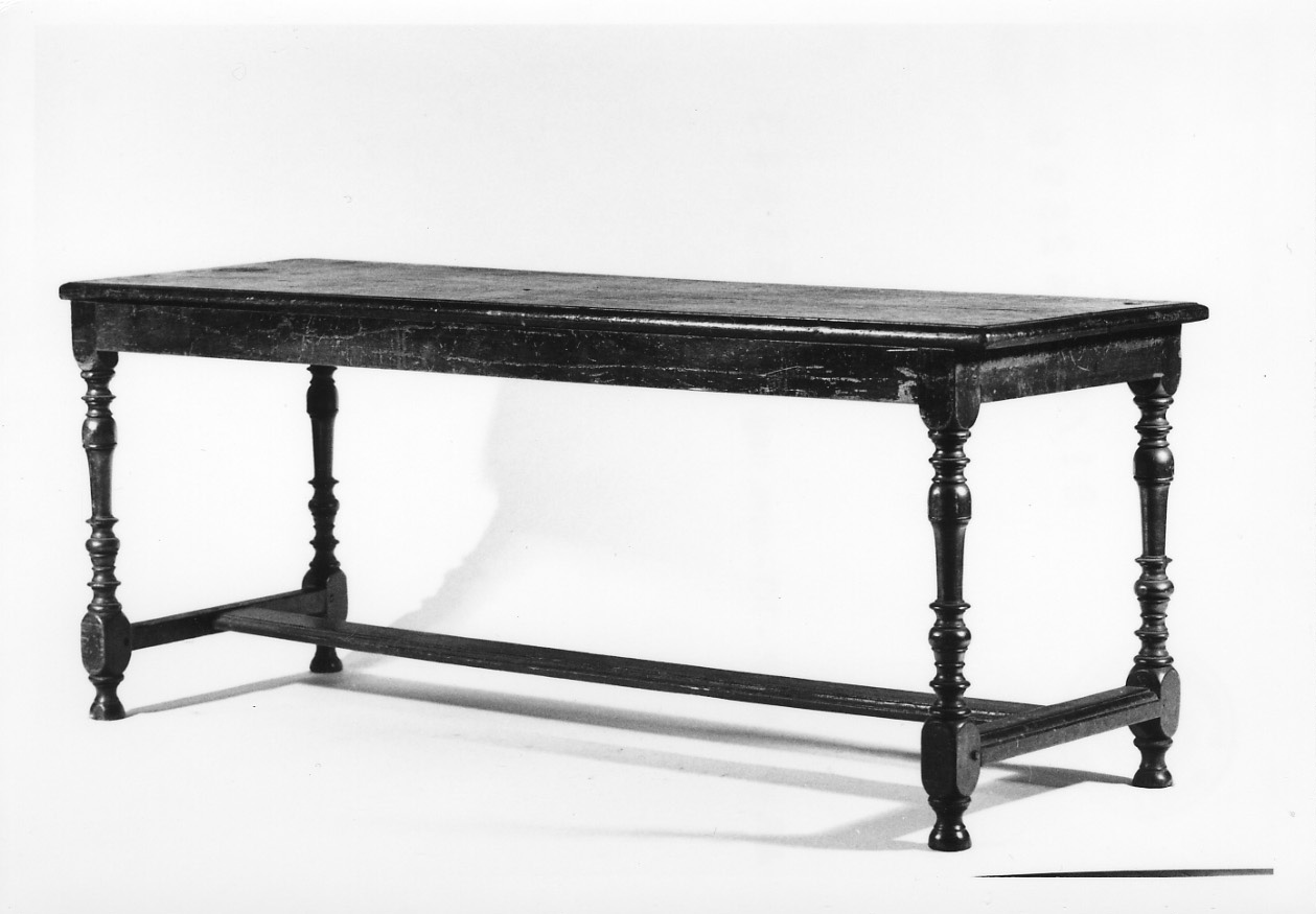 tavolo, opera isolata - bottega piemontese (fine/inizio secc. XIX/ XX)