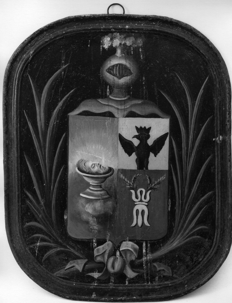 stemma gentilizio (targa, serie) - ambito saluzzese (sec. XIX)