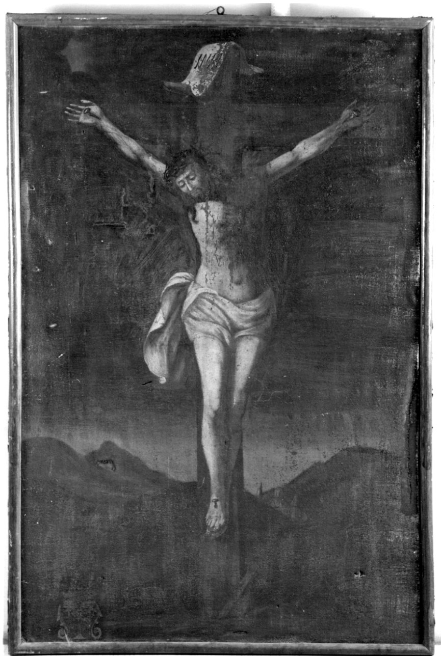 Cristo crocifisso (dipinto, opera isolata) - ambito piemontese (sec. XVIII)