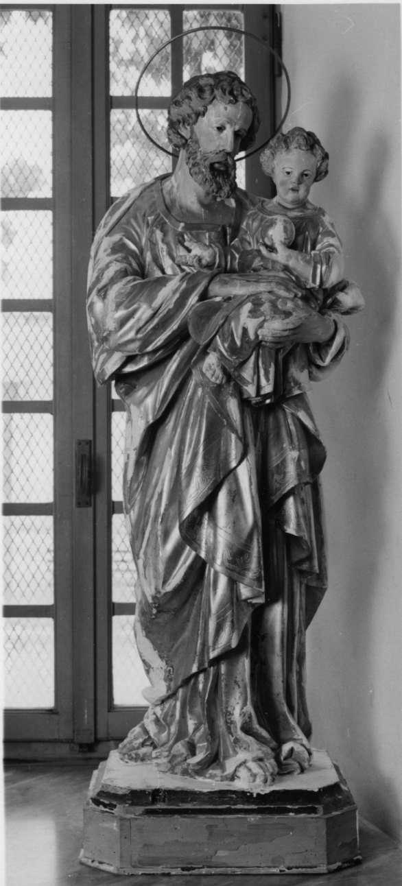 San Giuseppe e Gesù Bambino (scultura, opera isolata) - bottega piemontese (metà sec. XIX)