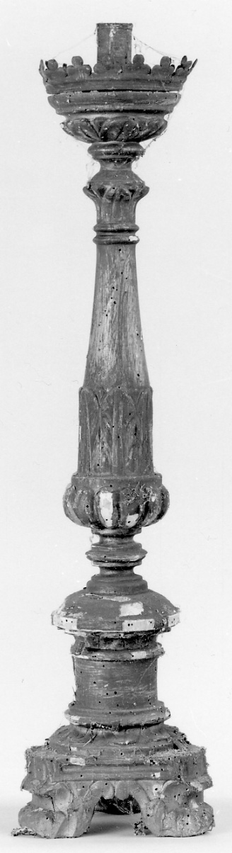 candeliere d'altare, serie - bottega piemontese (seconda metà sec. XIX)
