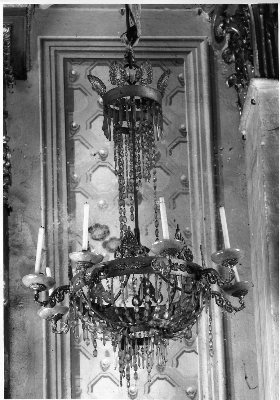 lampadario - a bracci, serie - ambito piemontese (seconda metà sec. XVIII)