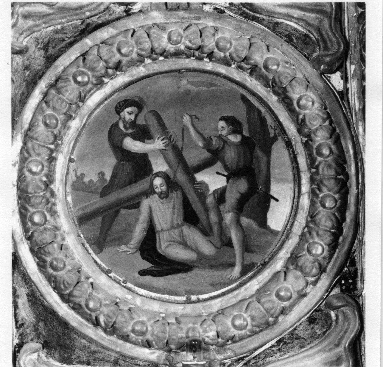 salita di Cristo al monte Calvario (dipinto) - ambito piemontese (metà sec. XIX)