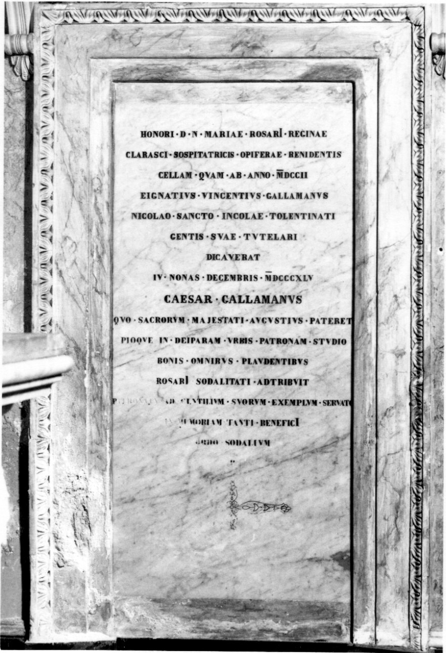 iscrizione (lapide documentaria, opera isolata) - bottega piemontese (prima metà sec. XIX)