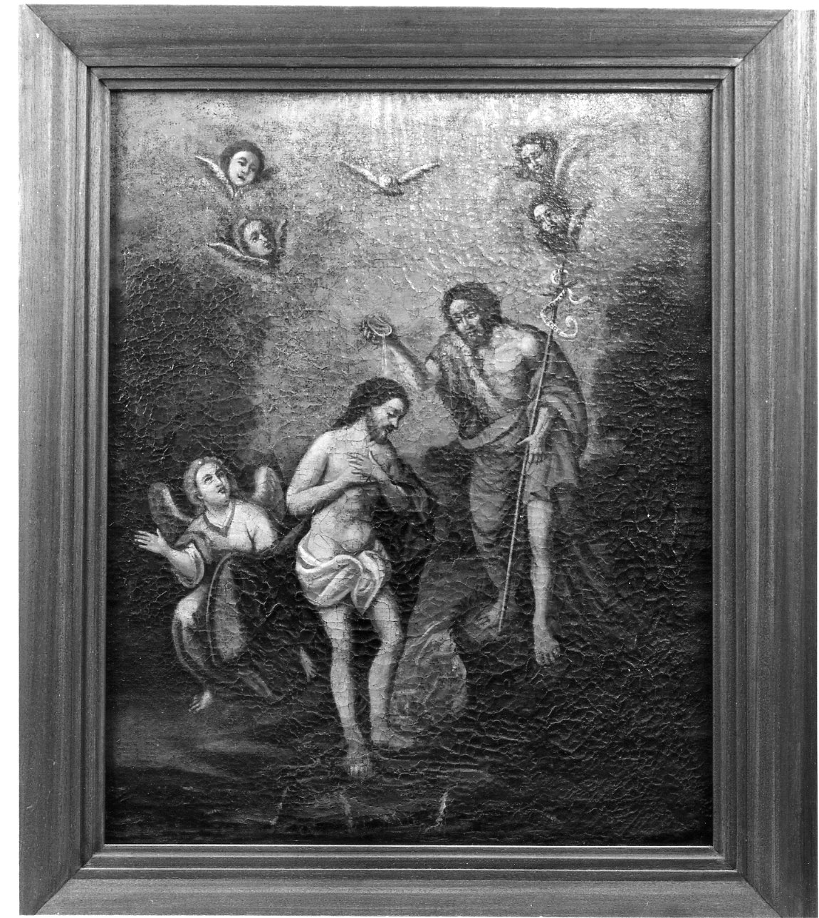 battesimo di Cristo (dipinto, opera isolata) - ambito piemontese (terzo quarto sec. XVII)