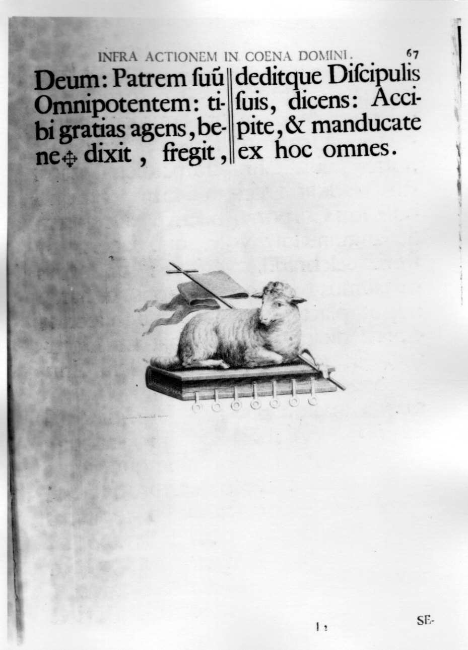 Agnus Dei (stampa) di Pomarede Silvester (ultimo quarto sec. XVIII)