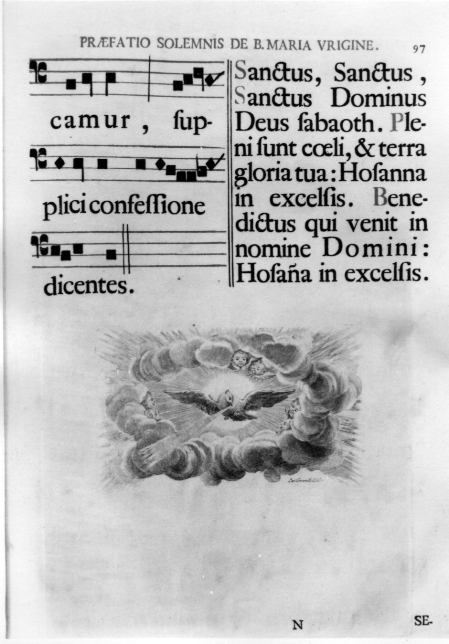 colomba dello Spirito Santo e cherubini (stampa) di Grandi Carlo (ultimo quarto sec. XVIII)